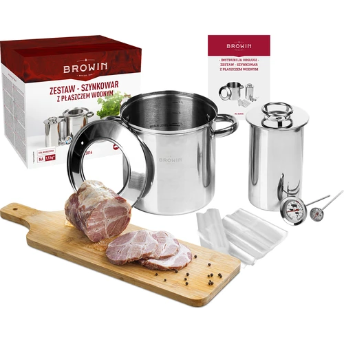 Conjunto com bainha de água - prensa de presunto 1,5 kg + panela - 18