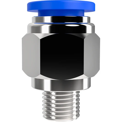 Conjunto: conector de encaixe rápido + válvula de esfera + espigão - 4