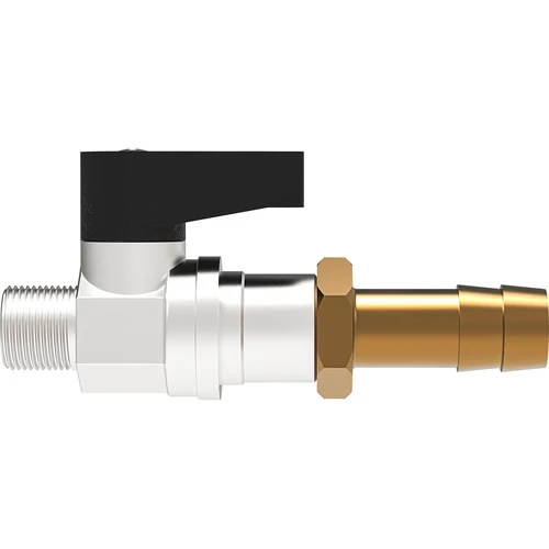 Conjunto: conector de encaixe rápido + válvula de esfera + espigão - 2