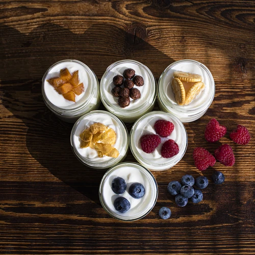 Conjunto de 6 frascos para crianças twist-off 212 ml com impressão e tampa fi 66/4 - 10