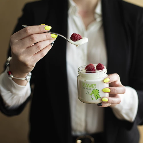 Conjunto de 6 frascos para crianças twist-off 212 ml com impressão e tampa fi 66/4 - 12