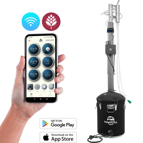 Conjunto de destilação hawkSTILL „Dedos Frios” 60 L + Sistema Wi‑Fi IQ com ecrã LCD  - 1 