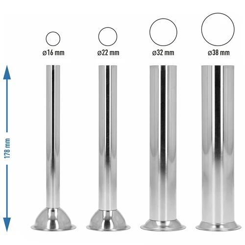 Conjunto de funis de aço inoxidável para enchidos verticais Browin de 3, 5, 7 L, 4 peças - 4