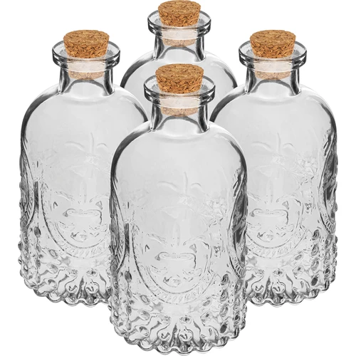 Conjunto de garrafinhas com rolhas, 240 ml - 4 unid.  - 1 