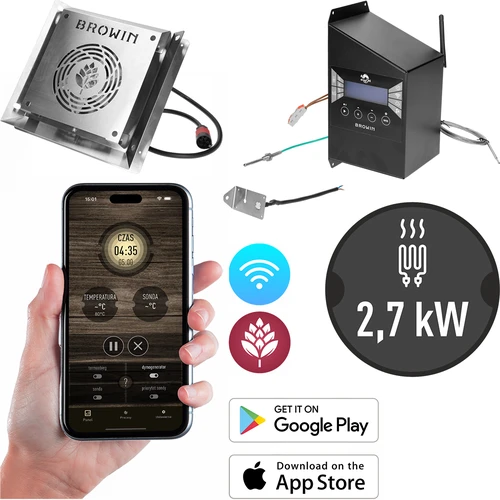 Conjunto de módulos com controlador Wi-Fi - dragON IQ 2,7 kW, para defumadores de jardim  - 1 