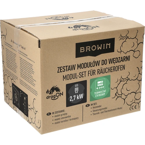 Conjunto de módulos com termostato digital — dragON 2,7 kW, para fumeiros de jardim - 9