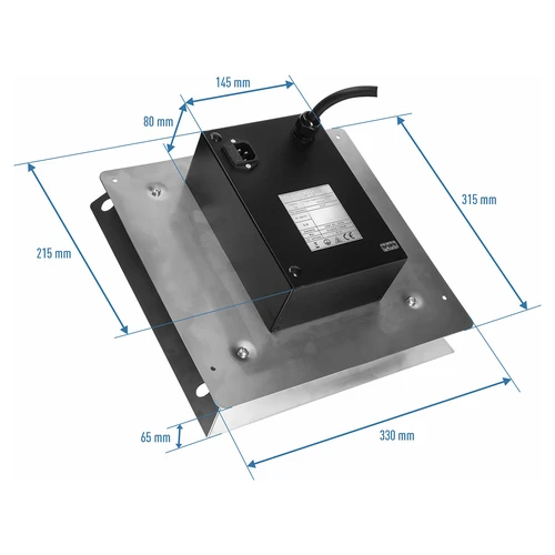 Conjunto de módulos elétricos com controlador digital - dragON 1,5 kW, para fumeiros de jardim - 9