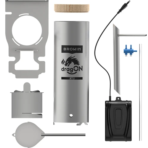 Conjunto dragON para câmara de fumagem - módulos IQ com Wi‑Fi e gerador de fumo JET 2 LONG com coletor de cinzas - 7