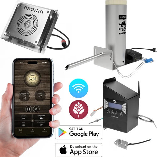 Conjunto dragON para defumadores - módulos IQ com Wi-Fi e gerador de fumaça JET 1 LONG  - 1 