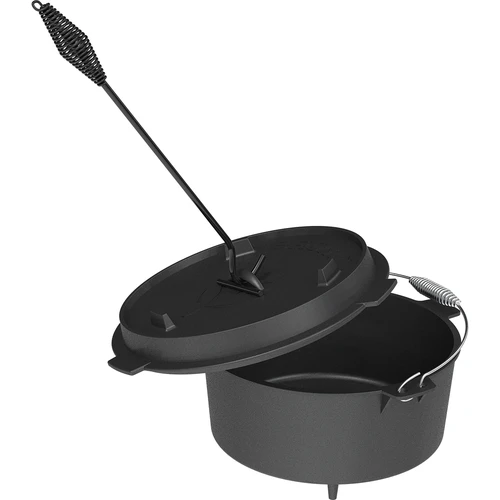 Conjunto fogueira diâmetro 58 cm e atiçador-suporte para caldeirão ou tampa de panela de ferro fundido - 7