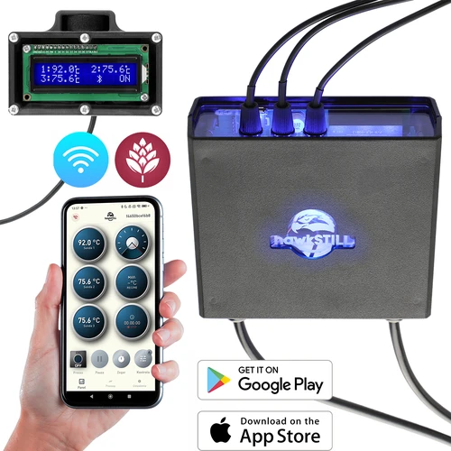 Conjunto hawkSTILL Wi-Fi IQ – termómetro de destilação com Wi-Fi e ecrã