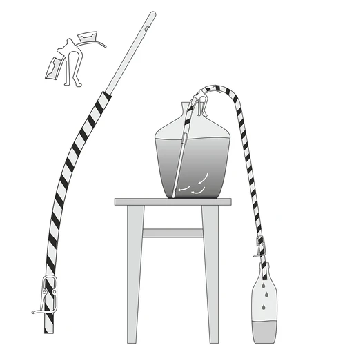 Conjunto para decantação de vinho com suporte e grampo - 10