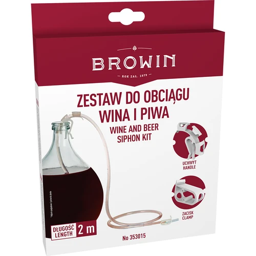 Conjunto para trasfega de vinho com suporte e pinça de fecho - 5