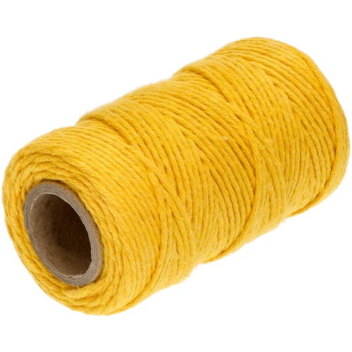 Corda de algodão amarela 2 mm/55 m/100 g - 2
