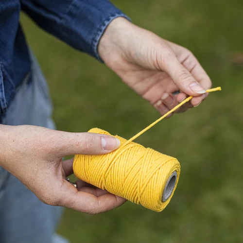 Corda de algodão amarela 2 mm/55 m/100 g - 6