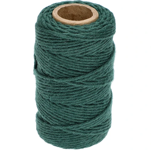 Cordão de algodão verde 2 mm/55 m/100 g
