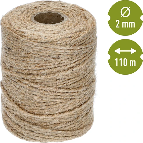 Cordel de juta 2 mm/110 m/250 g - 4
