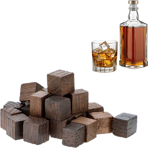 Cubos de carvalho francês, fortemente tostados, aromatizados - Whisky, 20g - 3