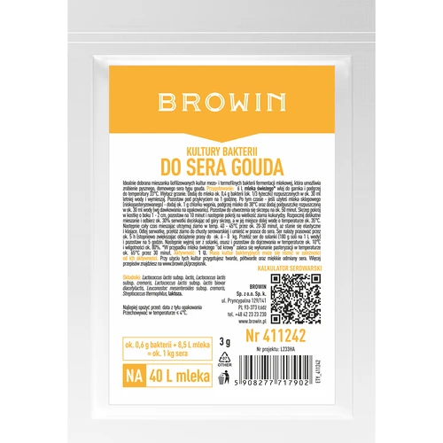 Culturas bacterianas para queijo gouda  - 1 