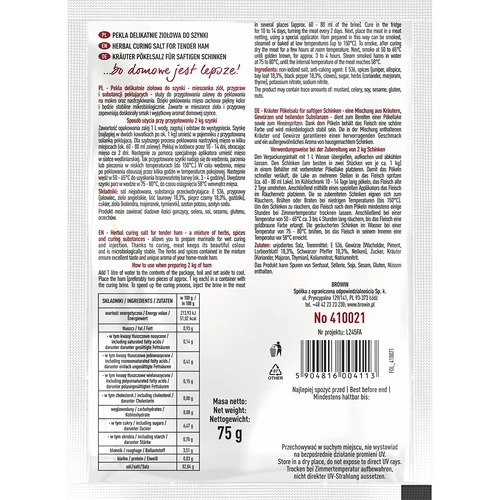 Cura levemente herbácea para presunto, 75 g - 2