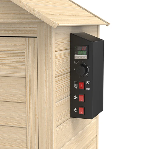 Defumador 115 L dragON Wood 60E de madeira, com módulo de aquecimento elétrico e controlador - 7