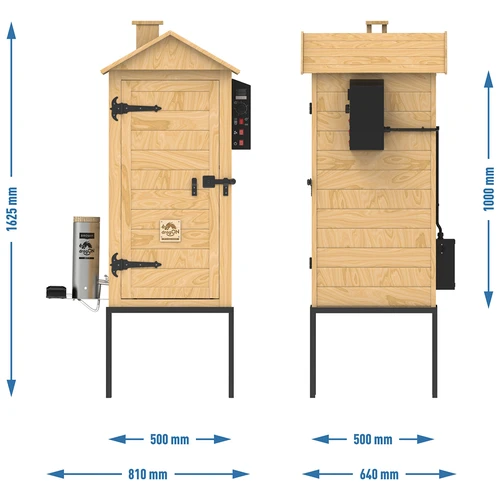 Defumador 200 L dragON Larch E21 - de larício, com módulo de aquecimento elétrico e controlador - 14