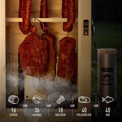 Defumador com Wi-Fi, 200 L - dragON WOOD 100IQ com módulo de aquecimento elétrico e controlador - 11