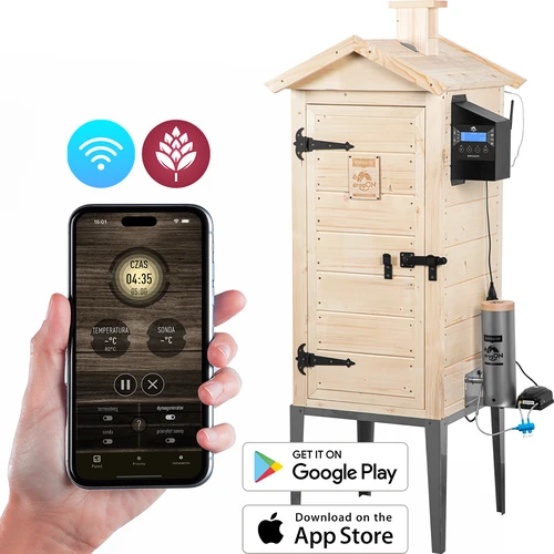 Defumador com Wi-Fi, 200 L - dragON WOOD 100IQ com módulo de aquecimento elétrico e controlador  - 1 