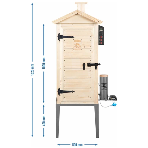 Defumador de jardim em madeira 200 L – dragON Wood 100E com módulo de aquecimento elétrico e controlador - 13