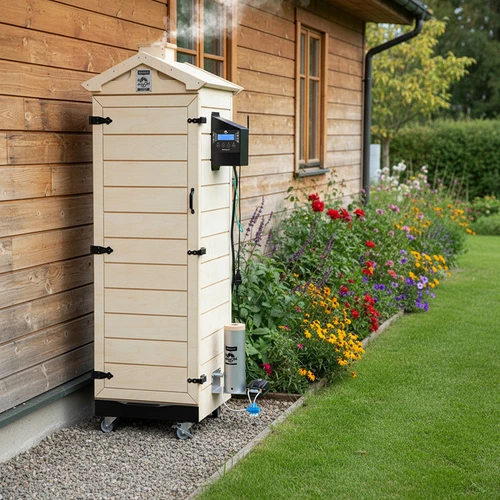 Defumador dragON PLYWOOD NATURE – sem estrutura, modular, com controlador Wi-Fi, 320L - 15