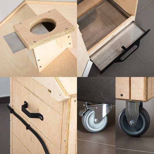 Defumador dragON PLYWOOD NATURE – sem estrutura, modular, com controlador Wi-Fi, 320L - 6