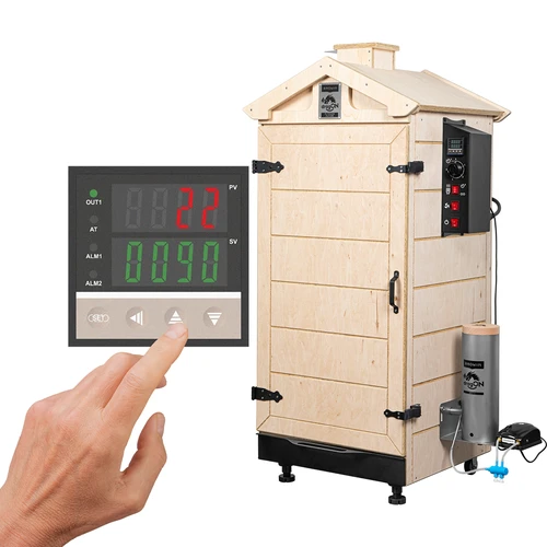 Defumador sem moldura dragON PLYWOOD NATURE com controlador digital, 200L  - 1 