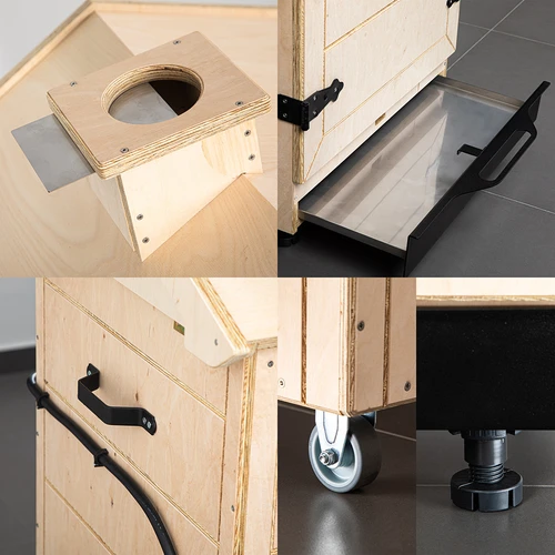 Defumador sem moldura dragON PLYWOOD NATURE com controlador Wi-Fi, 200L - 6