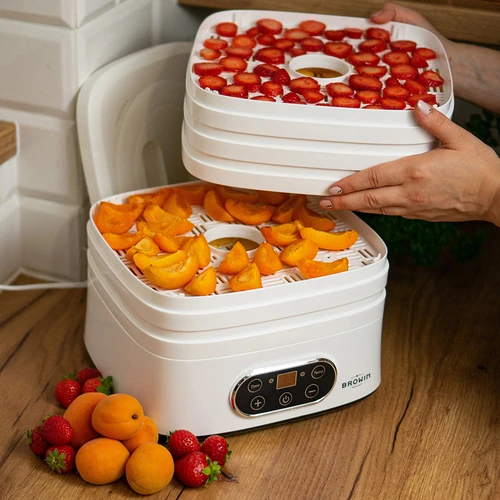 Desidratador para cogumelos, frutas, legumes e ervas com regulação de temperatura, 240 W, branco - 20