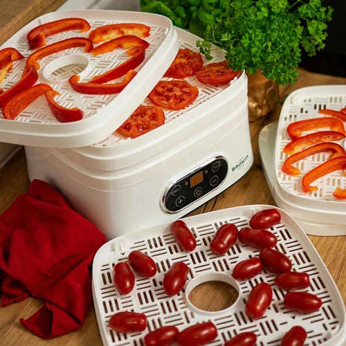 Desidratador para cogumelos, frutas, legumes e ervas com regulação de temperatura, 240 W, branco - 21