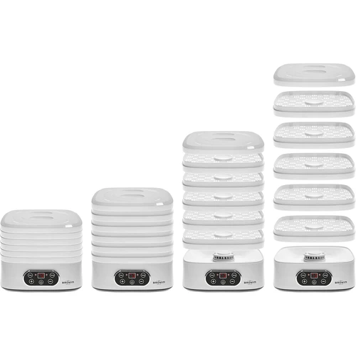 Desidratador para cogumelos, frutas, legumes e ervas com regulação de temperatura, 240 W, branco - 11