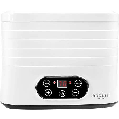 Desidratador para cogumelos, frutas, legumes e ervas com regulação de temperatura, 240 W, branco