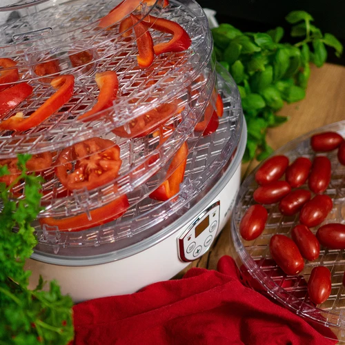 Desidratador para cogumelos, frutas, legumes e ervas com regulação de temperatura, 240 W, transparente - 16