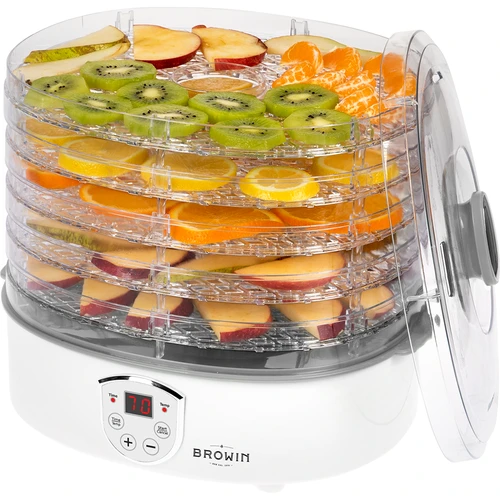 Desidratador para cogumelos, frutas, legumes e ervas com regulação de temperatura, 240 W, transparente - 6