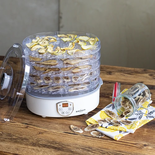 Desidratador para cogumelos, frutas, legumes e ervas com regulação de temperatura, 240 W, transparente - 12