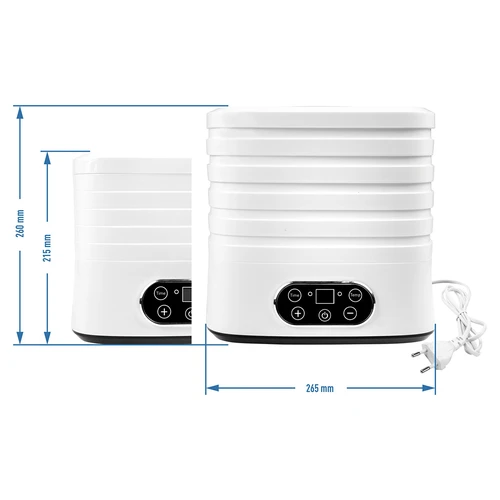 Desidratador para cogumelos, frutas, vegetais e ervas com regulação de temperatura, 240W, branco - 13