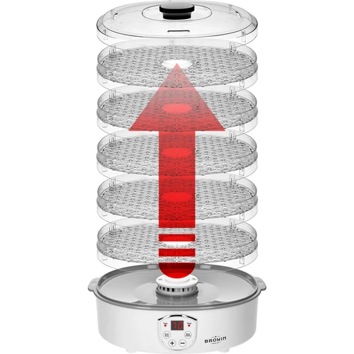 Desidratador para cogumelos, frutas, vegetais e ervas com regulação de temperatura, 240W, transparente - 8