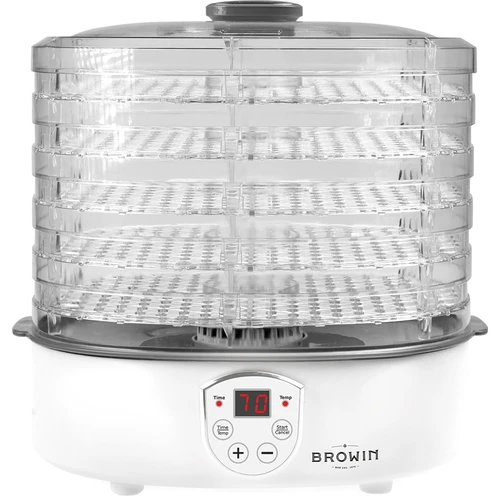 Desidratador para cogumelos, frutas, vegetais e ervas com regulação de temperatura, 240W, transparente - 2