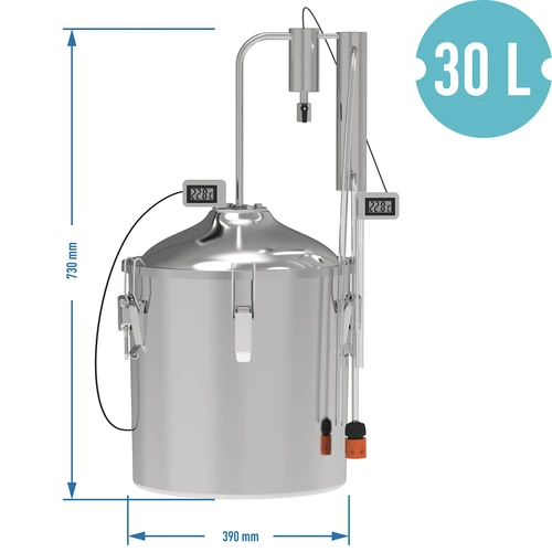 Destilador hawkSTILL 1.0 CONVEX 30 L- 1 câmara de decantação - 8