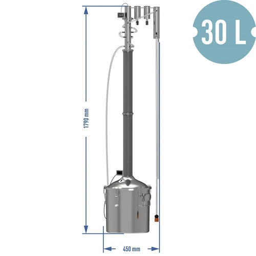 Destilador modular Convex elétrico 30 L - Perun - 19