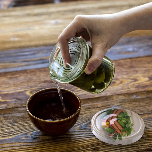 Disco de pressão – grelha para conservas, fermentados e picles em vinagre – para frascos fi 82-66 - 5