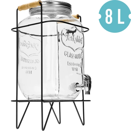 Dispensador Lemoniada 8 L - com torneira, em suporte metálico com pegas - 2