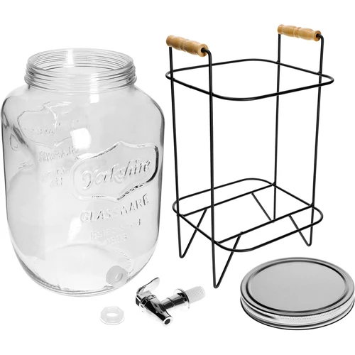 Dispensador Lemoniada 8 L - com torneira, em suporte metálico com pegas - 3