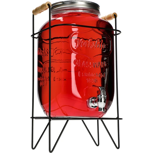 Dispensador Lemoniada 8 L - com torneira, em suporte metálico com pegas - 4