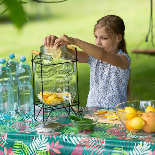 Dispensador Lemoniada 8 L - com torneira, em suporte metálico com pegas - 7